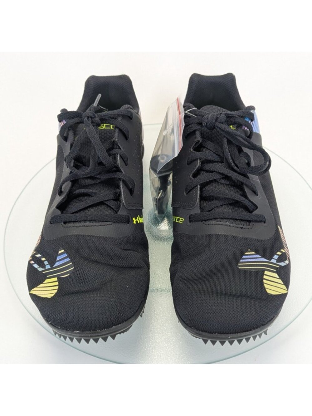 Under Armour Sprint Spikes Track Shoes Black Mens Size 13 Lightweight Running UA - Picture 6 of 8